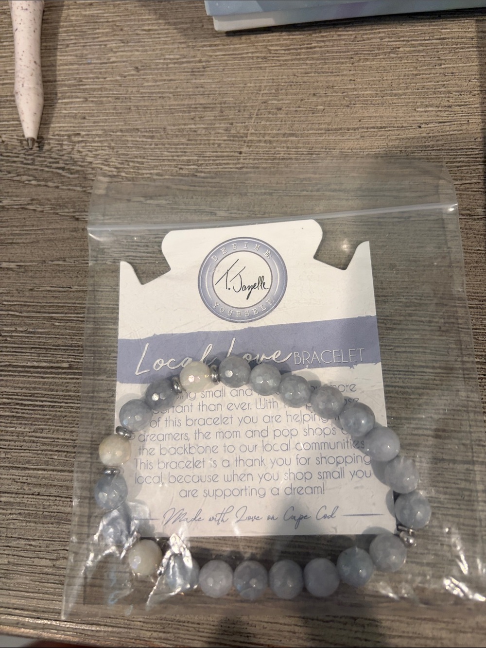 Blue Beaded 'Local Love' Bracelet